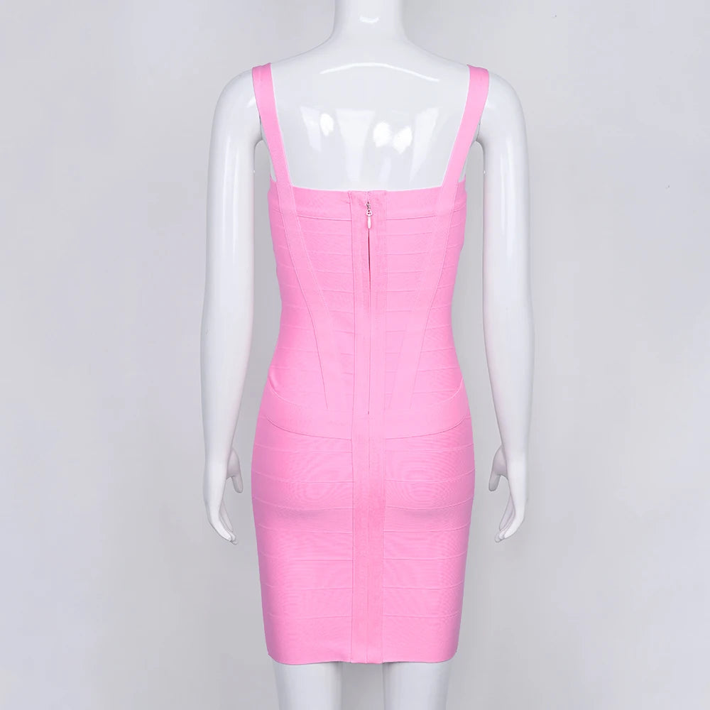 Beaukey Royal Blue Knit Bandage Dress Signature