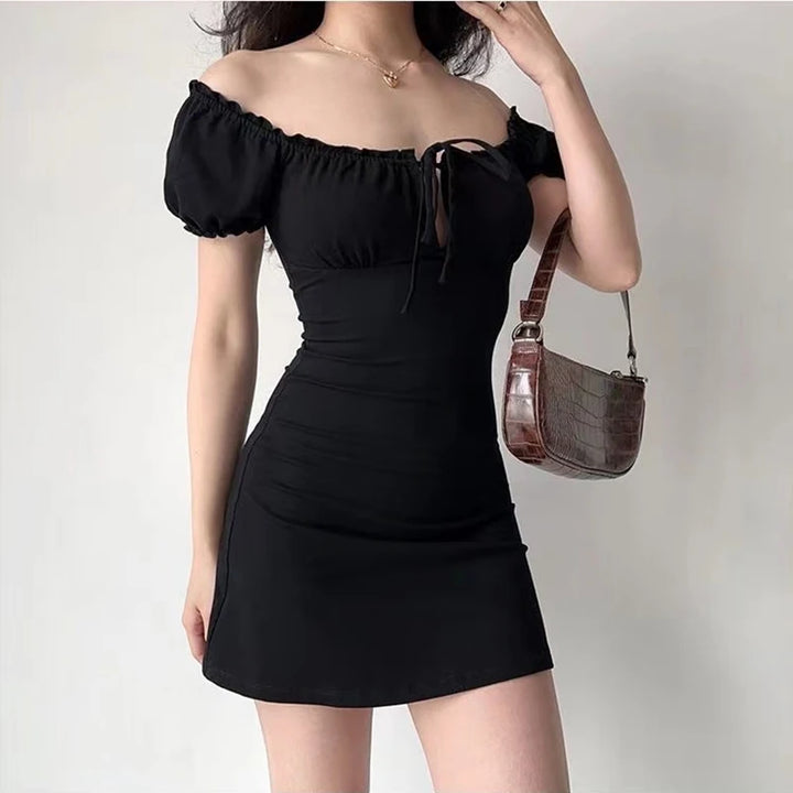 Summer Lace Up Hollow Backless Bodycon Mini Dress