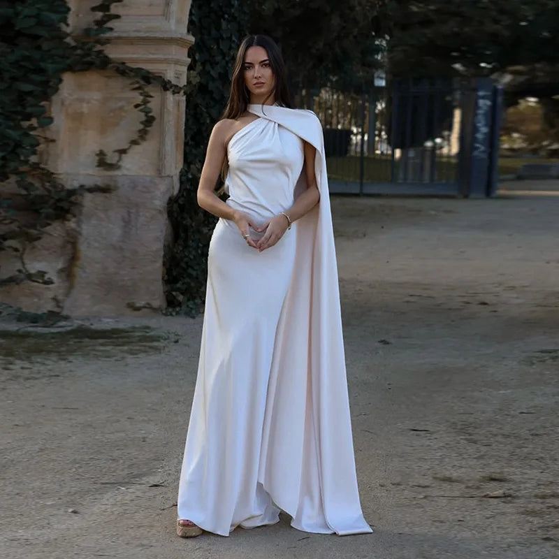 Chic Black Halter Maxi Dress For Elegant Evening Wear