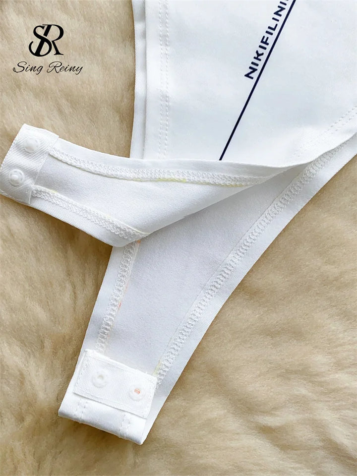 SINGREINY Autumn Long Sleeves Bodysuit O Neck