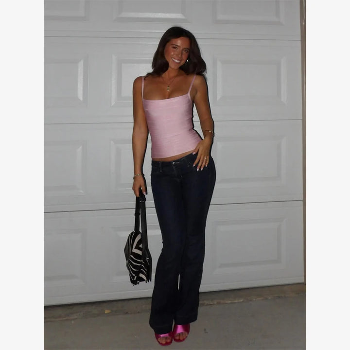 Signature Structured Square Neck Summer Dress