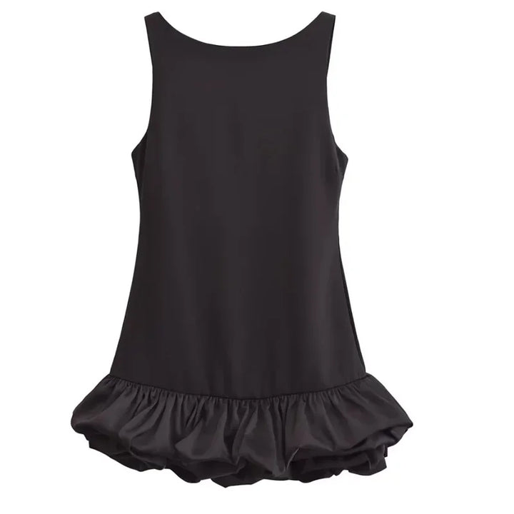 White Backless Ruffle Bodycon Mini Dress For Women