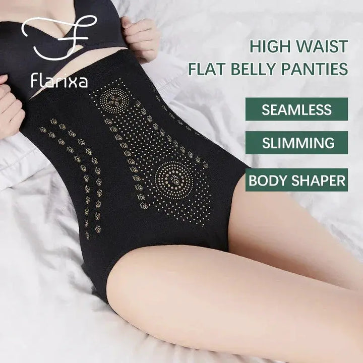 Flarixa Women High Waist Tummy Control Seamless Briefs