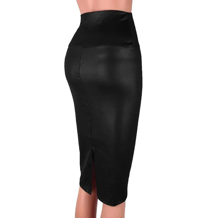 Faux Leather Bodycon Skirt Urban Chic Fashion Essential