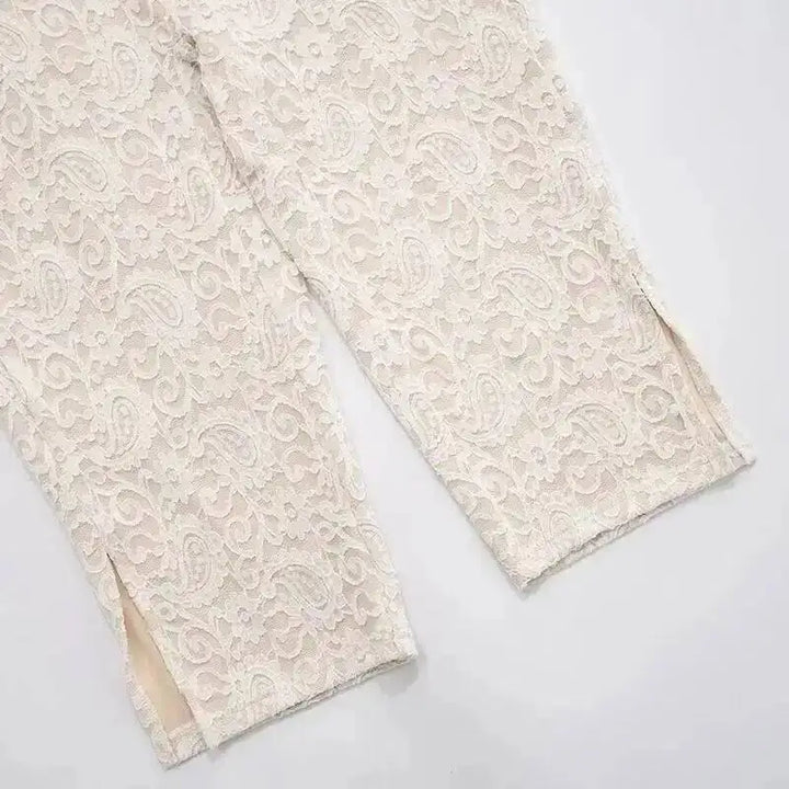 Avrilyaan Women S V Neck Lace Jumpsuit Exclusive