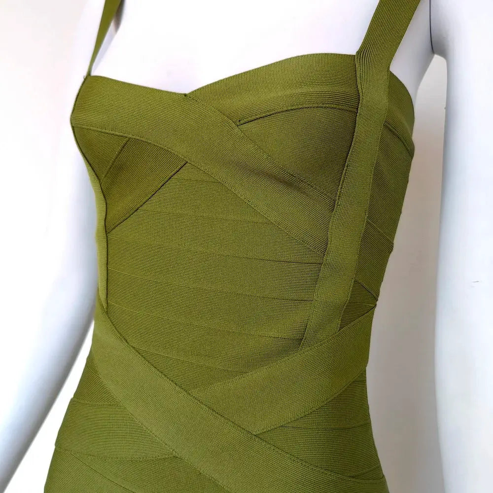 BEAUKEY Blue Spaghetti Strap Women Mini Bandage Dress Bodycon Sexy Above Knee Length Bodycon Party Club Dress XL Classic Vestido