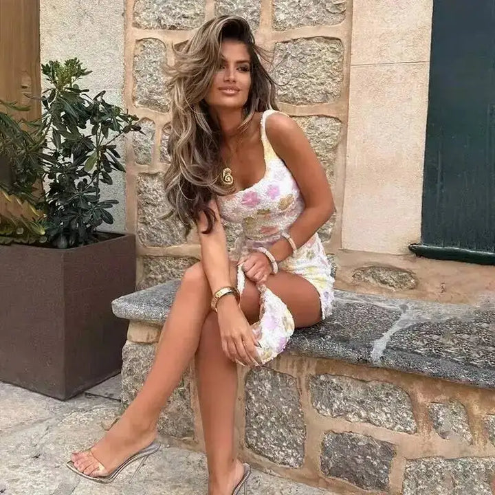 Feel Good Sequin Bodycon Nightclub Dress Women