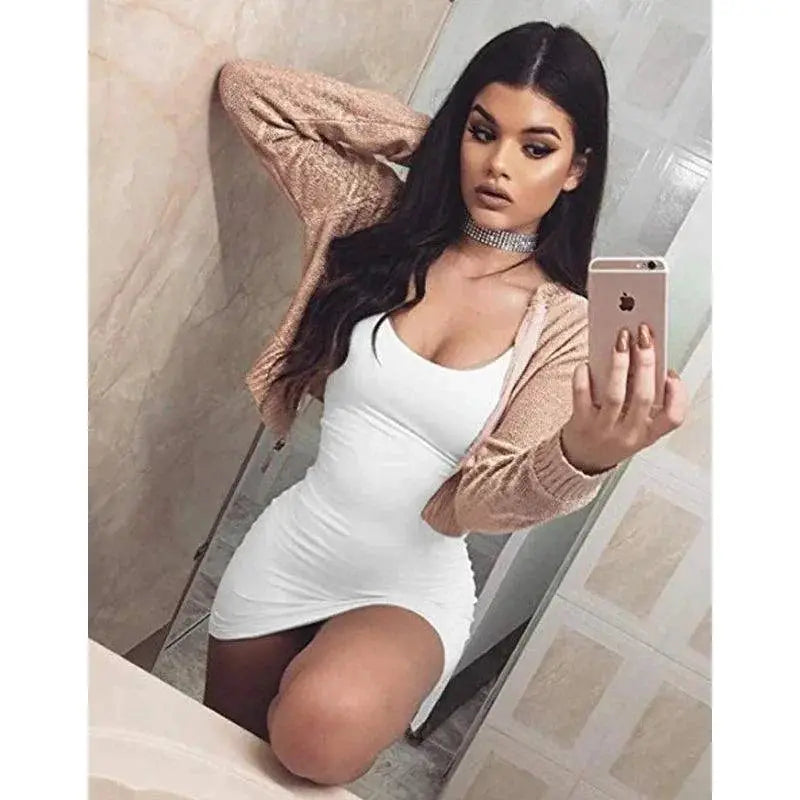 Yellow Bodycon Mini Dress Summer Elegance Trendy Chic Look
