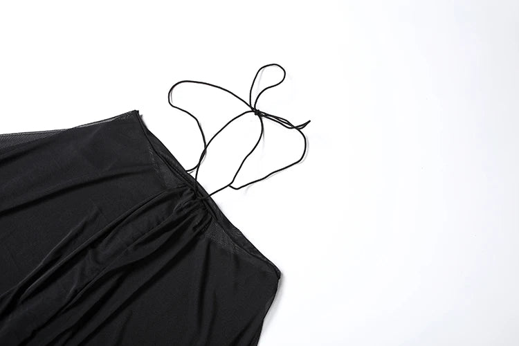 Y2K Mini Dress Tiered Backless Elegant Style