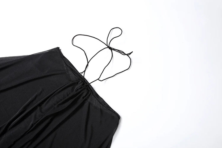 Y2K Mini Dress Tiered Backless Elegant Style
