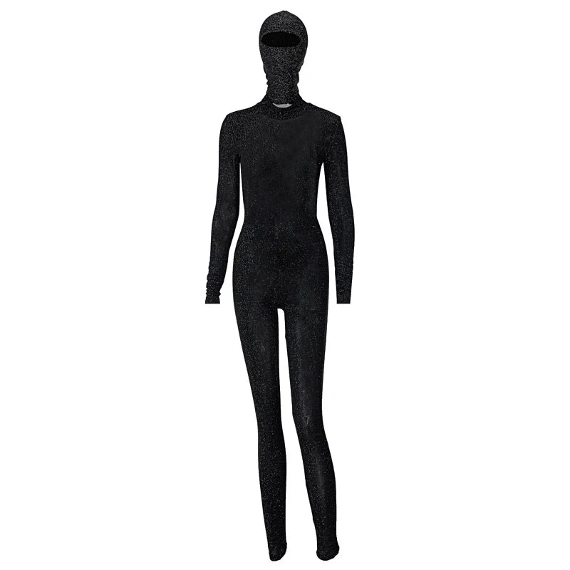 Exquisite Black Slim Knit Jumpsuit For Fall