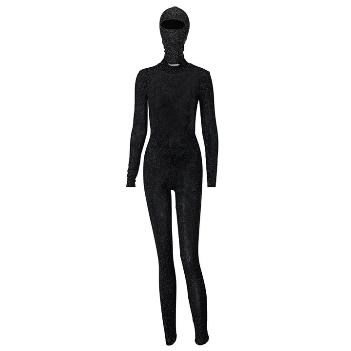 Exquisite Black Slim Knit Jumpsuit For Fall
