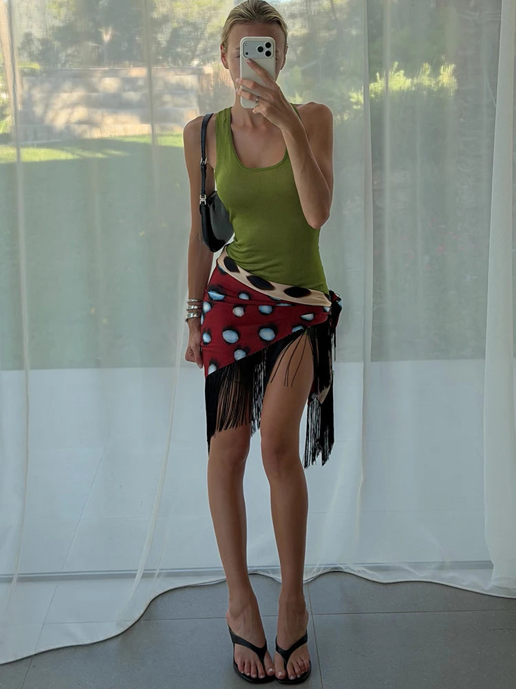 Stylish Animal Print Maxi Slip Dress With V Neck