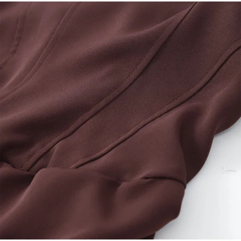 Exclusive Halter Square Neck Tailored Mini Dress