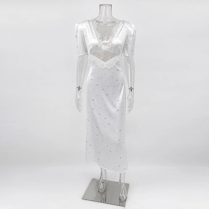 Elegant Lace Summer Dress For Women With Slim Fit
