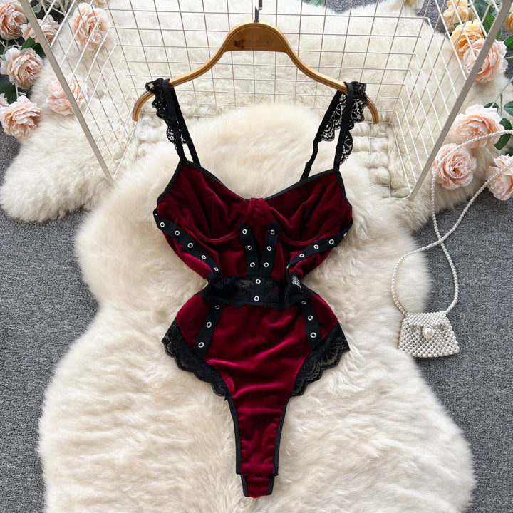Chillgio Elite Heritage Luxe Velour Lace Bodysuit