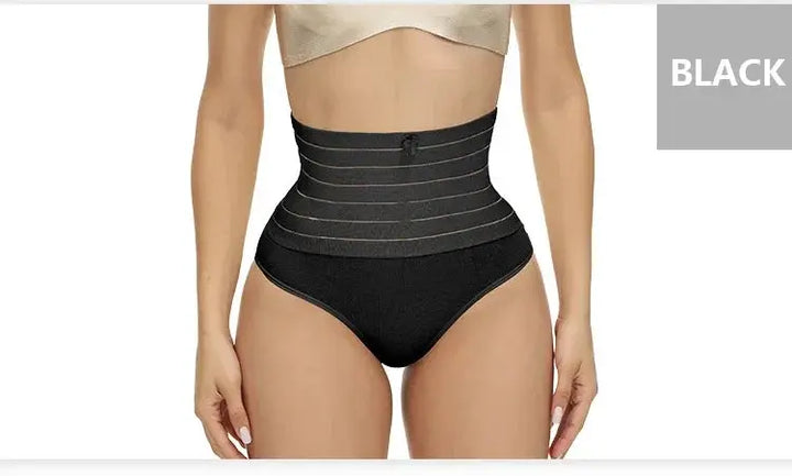 High Waisted Tummy Control Thong Slimming Body Shapewear