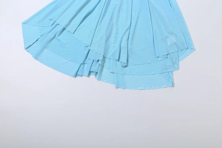Y2K Mini Dress Tiered Backless Elegant Style