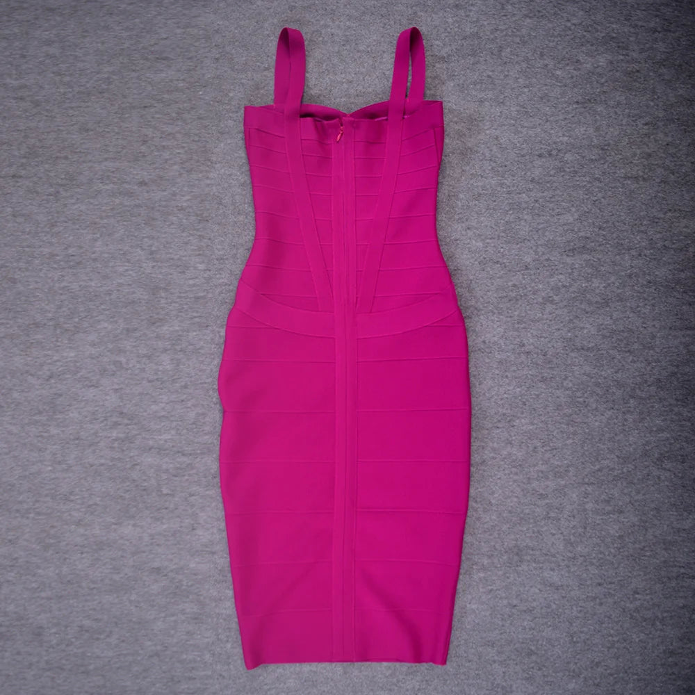 Beaukey Luxury Vintage Midi Bodycon Dress Limited