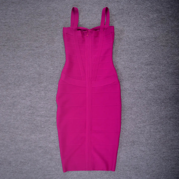 Beaukey Luxury Vintage Midi Bodycon Dress Limited