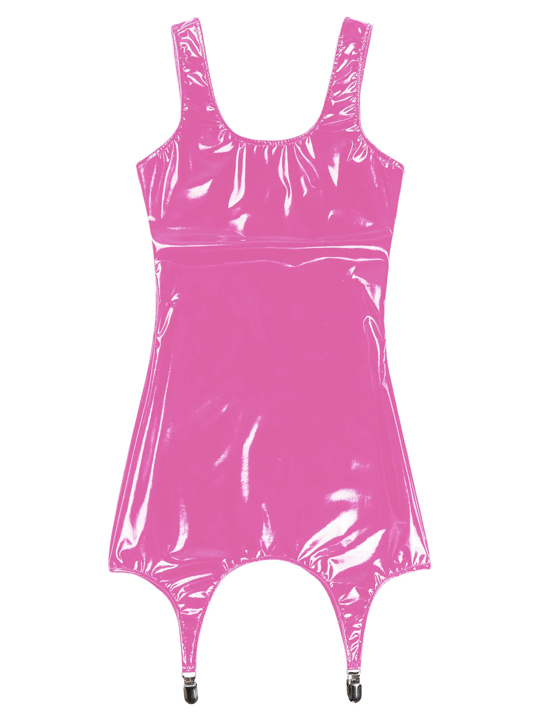 Sexy Latex Tank Dress Patent Leather Clubwear