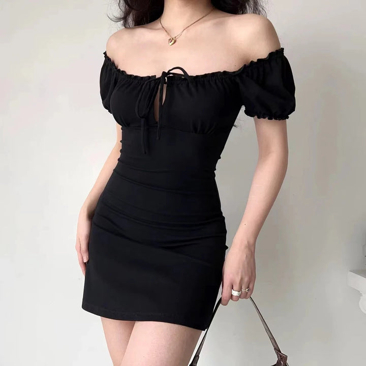 Summer Lace Up Hollow Backless Bodycon Mini Dress