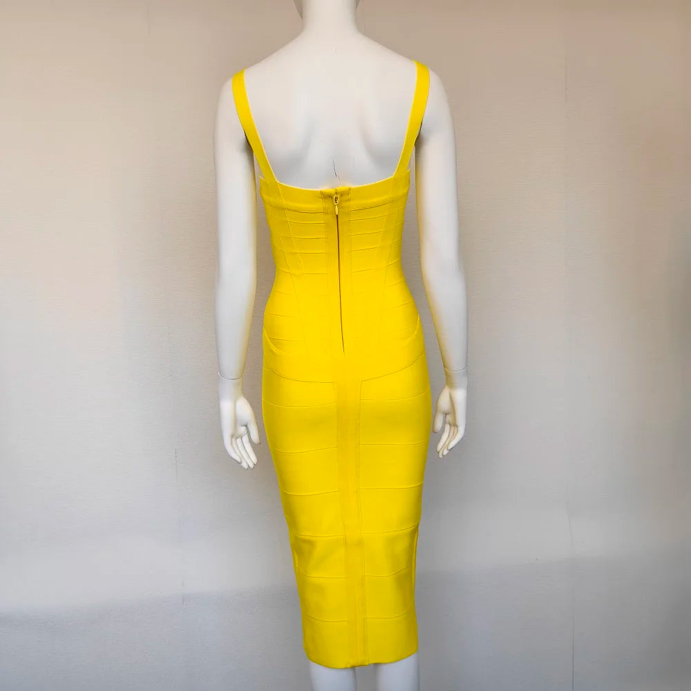 Beaukey Luxury Vintage Midi Bodycon Dress Limited