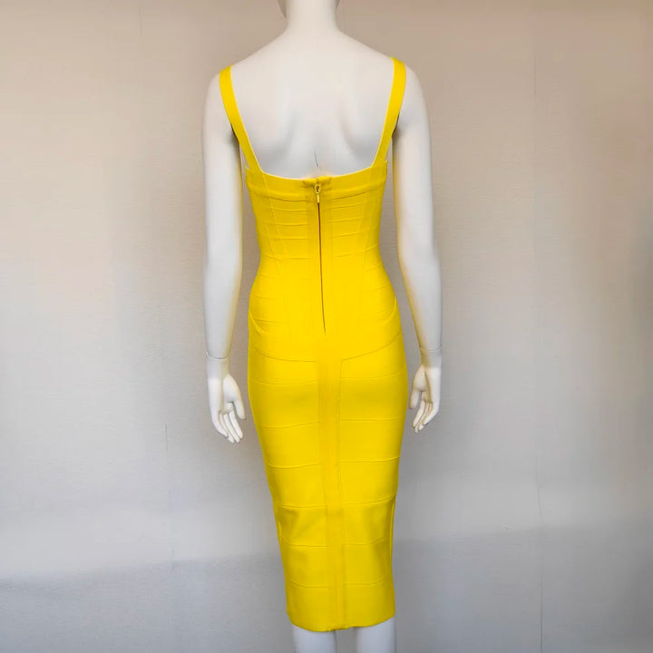 Beaukey Luxury Vintage Midi Bodycon Dress Limited