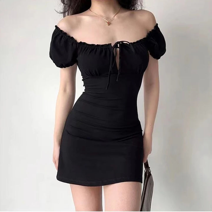 Summer Lace Up Hollow Backless Bodycon Mini Dress