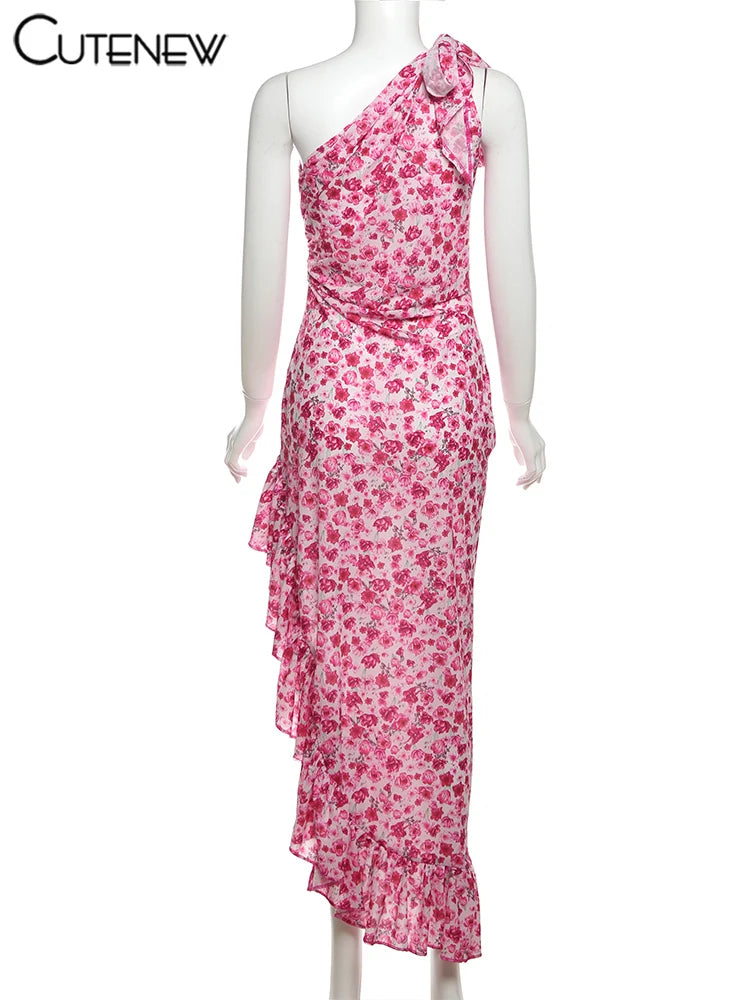 Cutenew Floral Midi Dress Luxe Edition For Summer