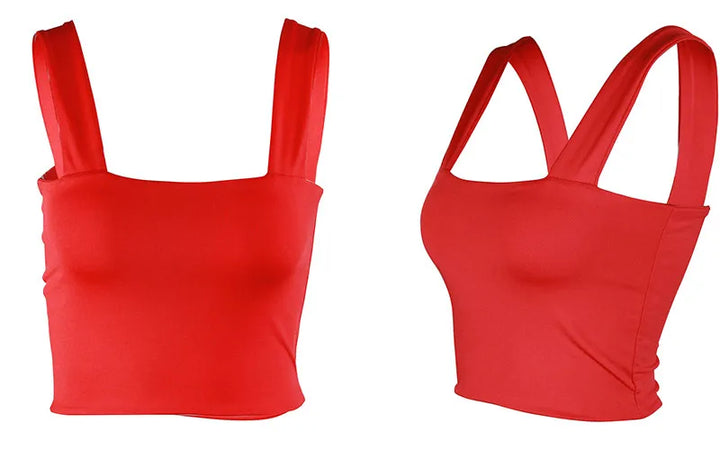 Dozw White Elastic Backless Crop Top