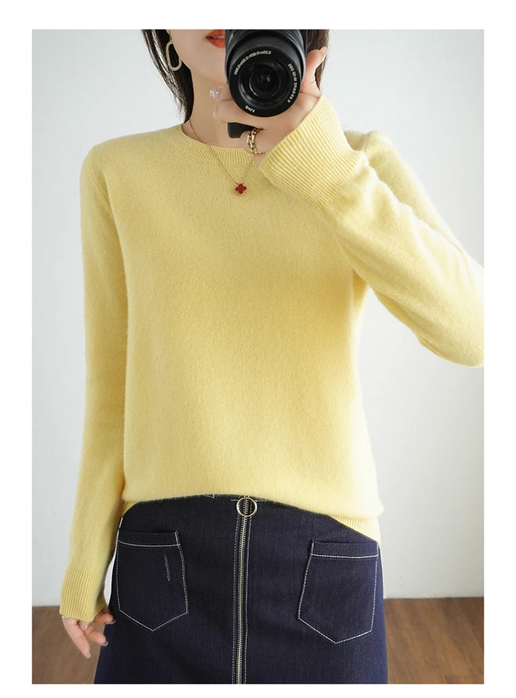 Exclusive Women 100 Pure Cashmere Crew Neck