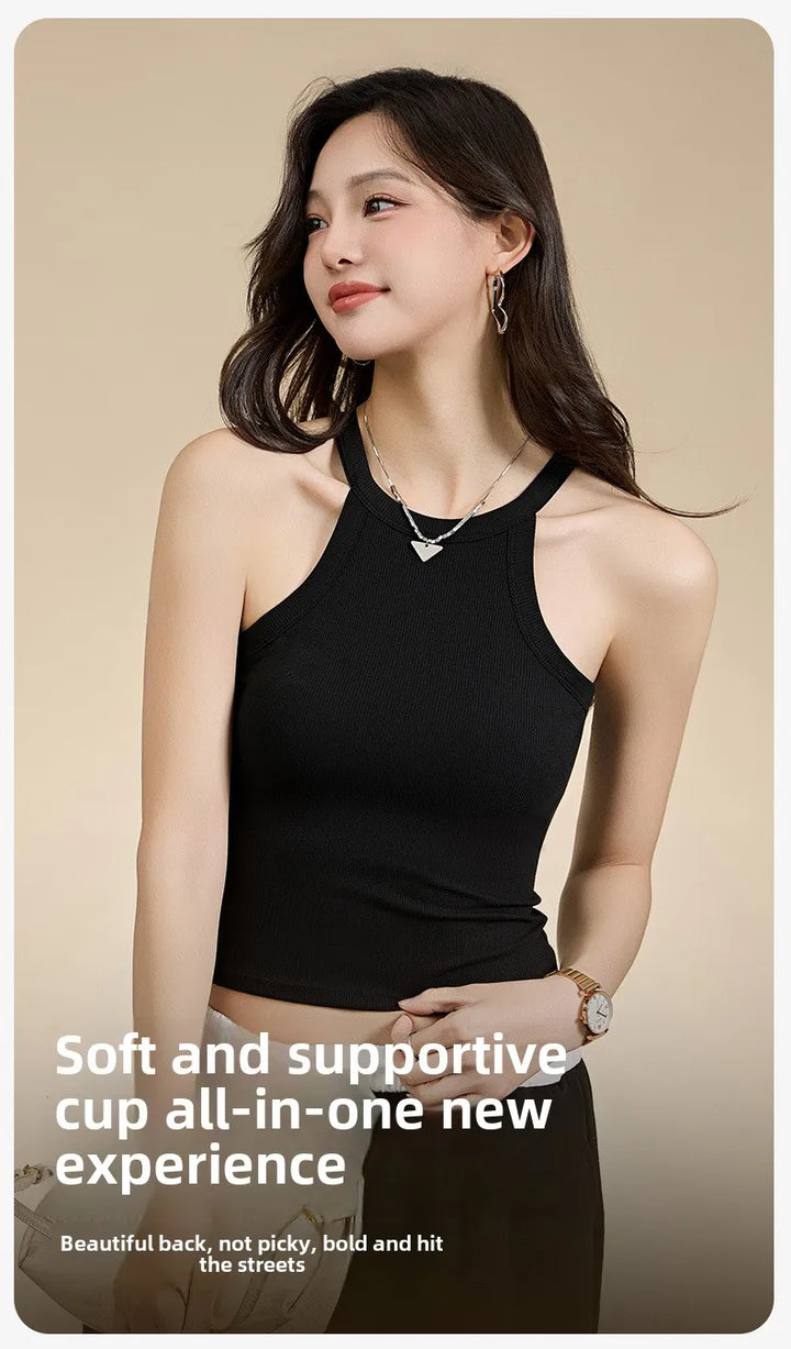 Ubowen Luxury Viscose Cotton Halter Camisole
