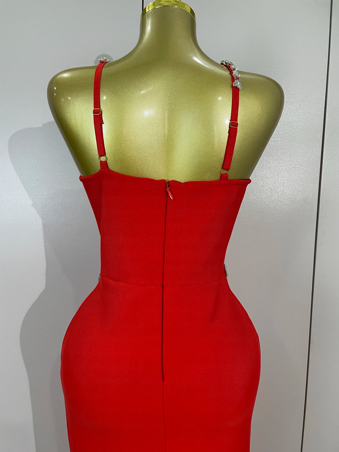 White Sparkly Crystal Diamond Backless Bodycon