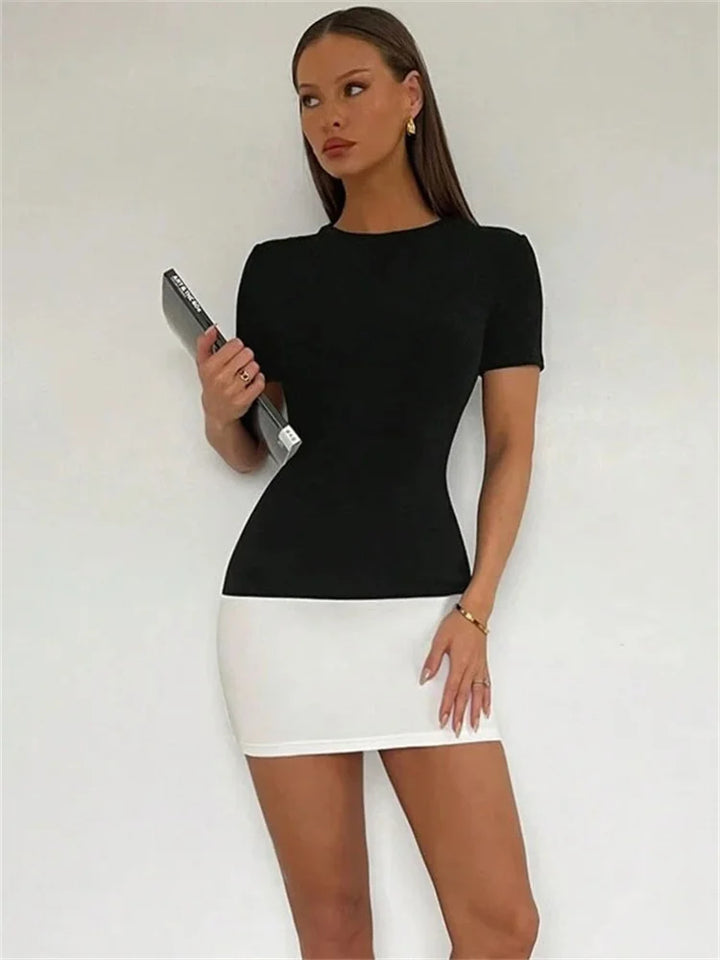 Tossy Premium Patchwork Mini Dress Runway
