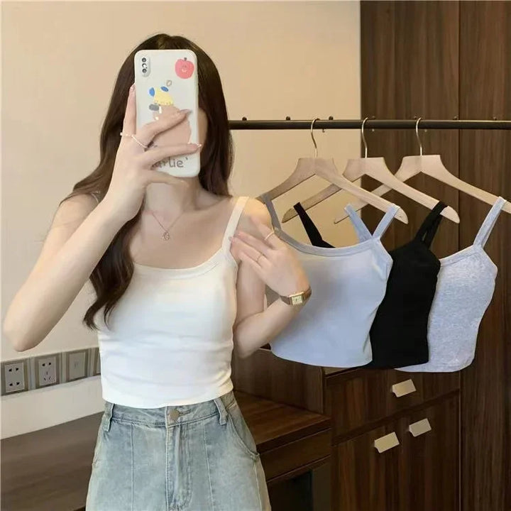 Premium Knitted Cotton Crop Top Women