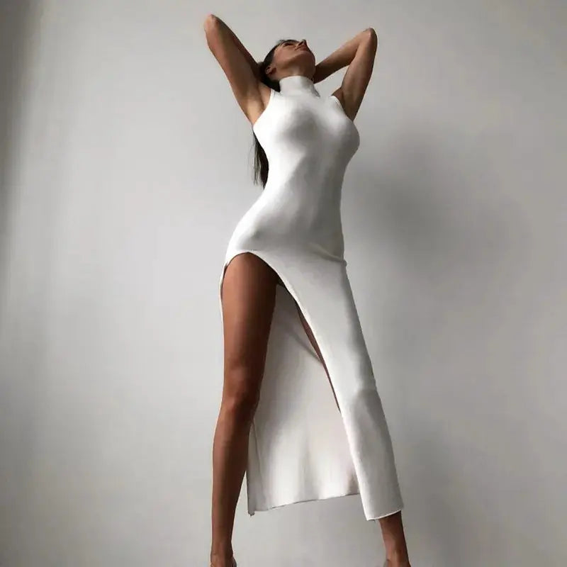 Y2k Sleeveless Orange Midi Women&
