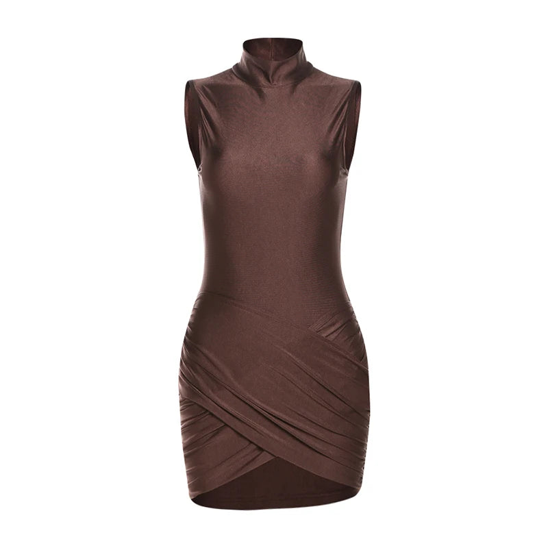 Elegant Ruffled Mini Dress For Evening Events