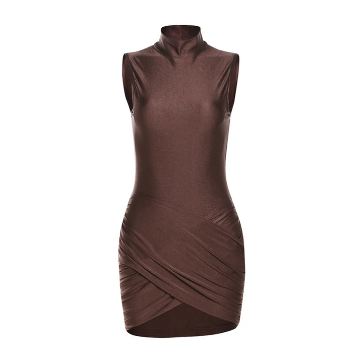 Elegant Ruffled Mini Dress For Evening Events