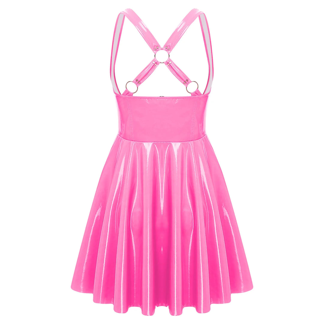 Premium High Gloss Wet Look Latex Evening Dress