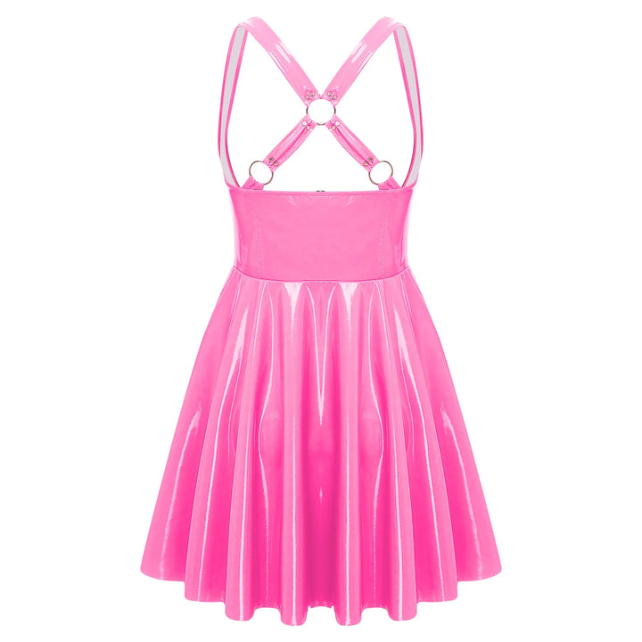Premium High Gloss Wet Look Latex Evening Dress