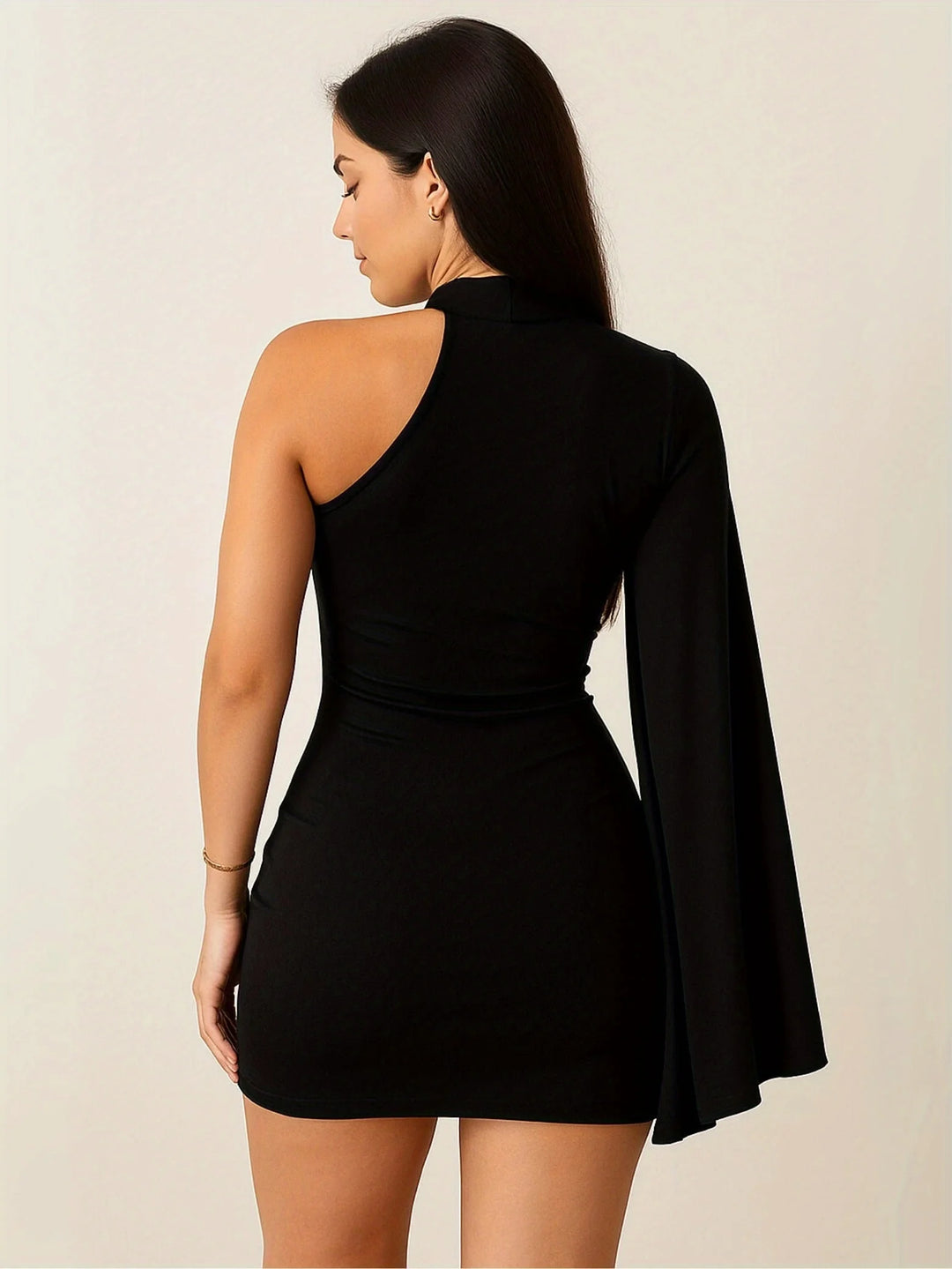 Elegant Asymmetrical Ball Gown Dress With Sexy Split