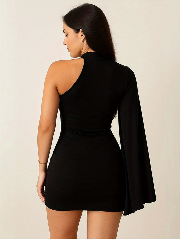 Elegant Asymmetrical Ball Gown Dress With Sexy Split