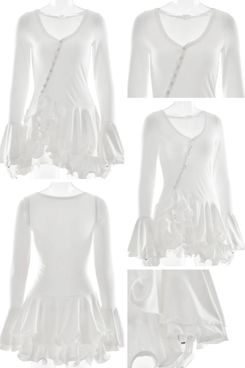 Absobe Signature Sculptured V Neck Mini Dress