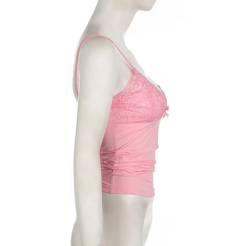 Soft Slim Fit Cotton Lace Vest Women Limited