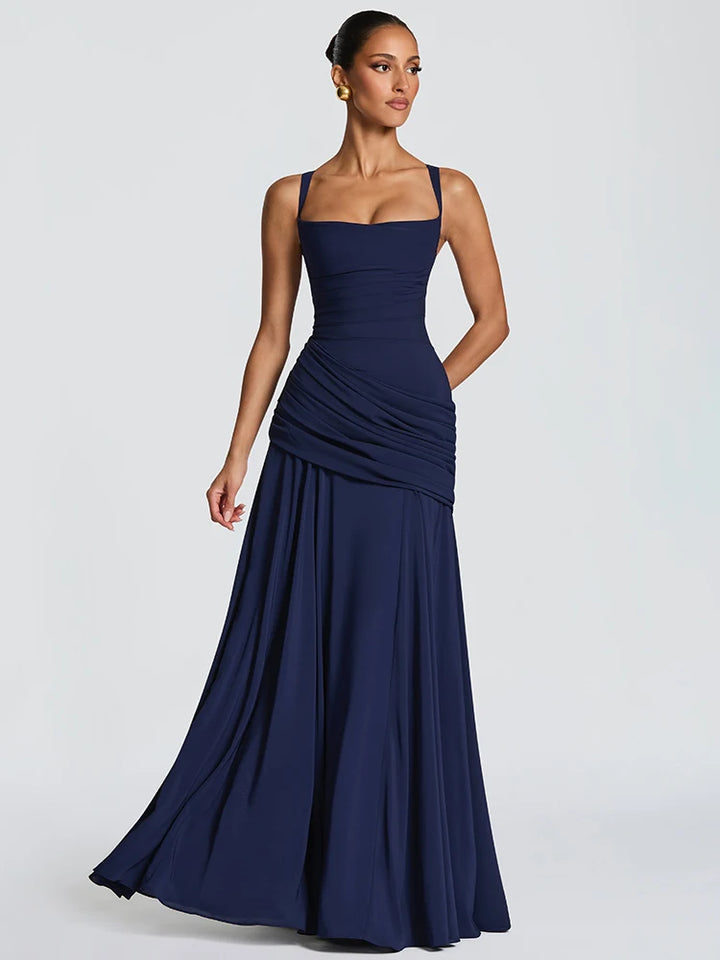 Mozision Strapless Backless Sexy Maxi Dress Women