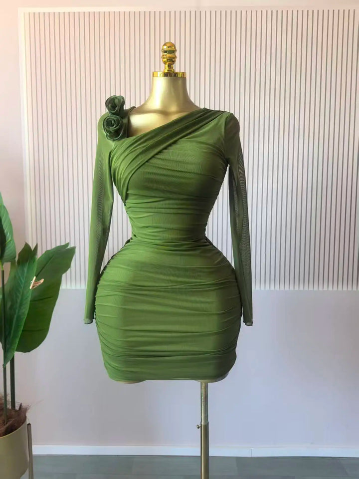 Signature Floral Ruched Midi Dress With Elegant