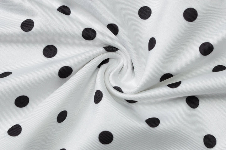 Dulzura Polka Dot Knitted Halter Backless Top