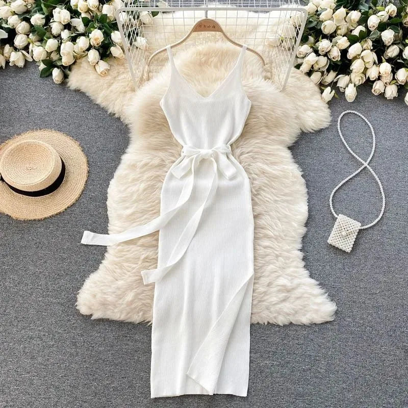 YuooMuoo Women Cutout Waist Knitted Bodycon Dress