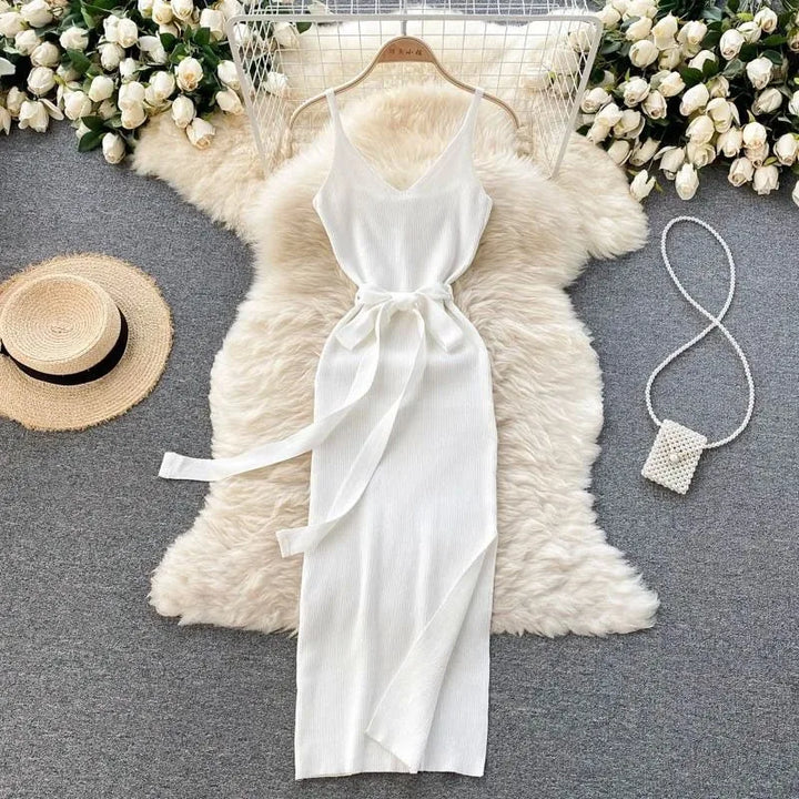 YuooMuoo Women Cutout Waist Knitted Bodycon Dress